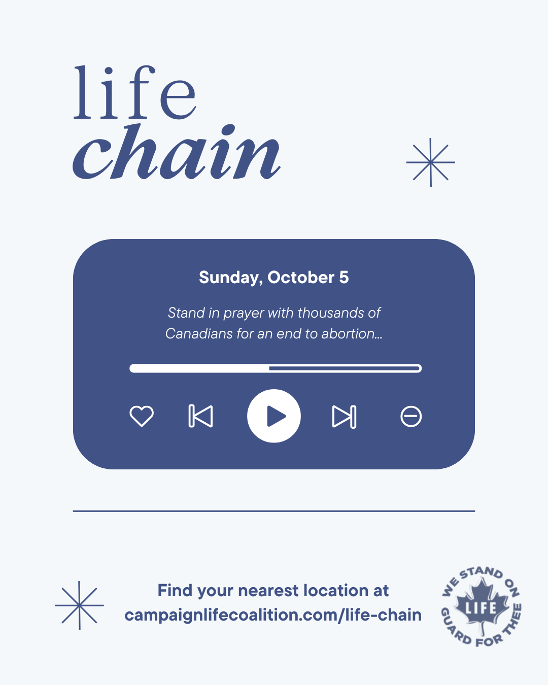 Life Chain 2025 Social Media Graphics