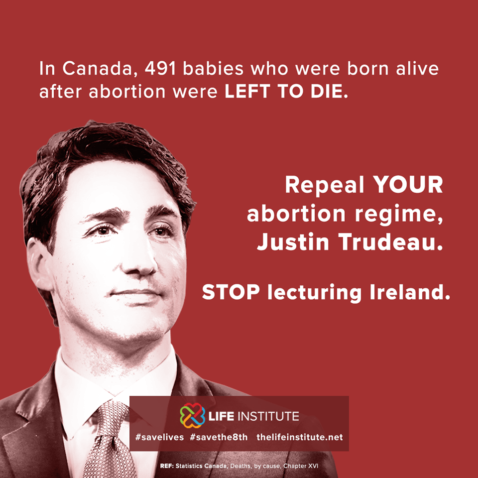 Risultati immagini per Photos of Trudeau with aborted babies