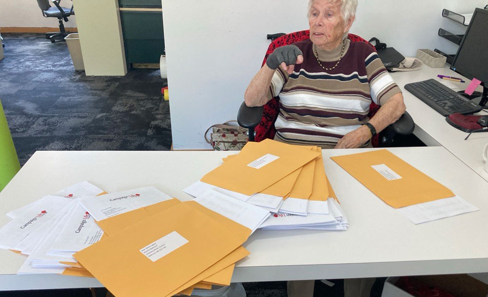 CLC volunteers mail petition to New Brunswick MLAs