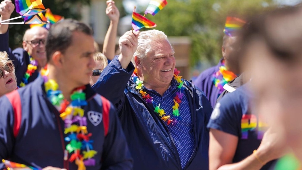 Premier Doug Ford at a 2022 Gay Pride Parade