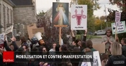 Quebec City Life Chain Targeted by Counter-protest
